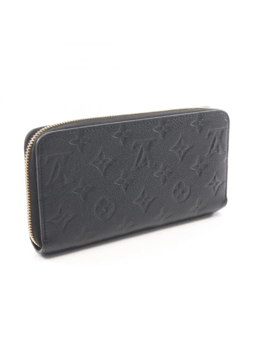Louis Vuitton Round Wallet Zippy Monogram Empreinte Noir Leather